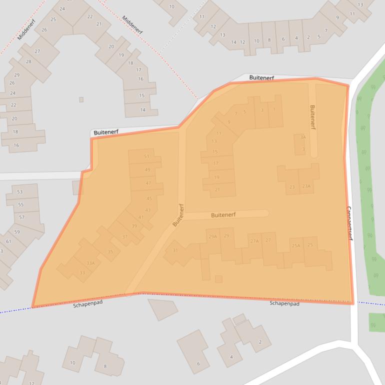 Kaart van postcodegebied 4824HA.