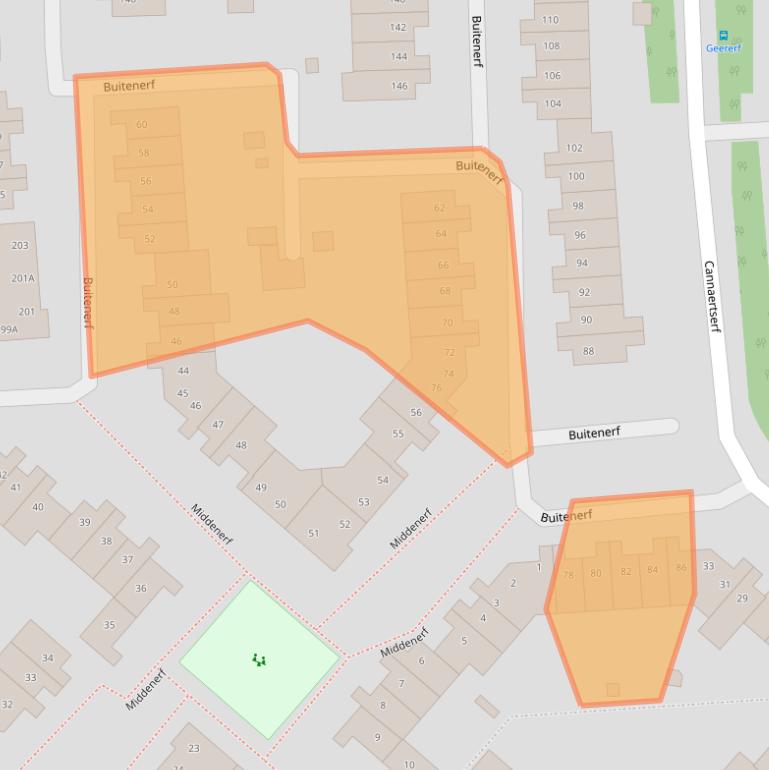 Kaart van postcodegebied 4824HJ.