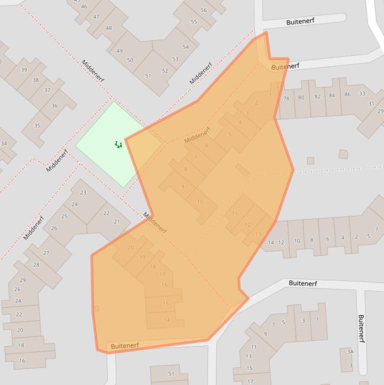 Kaart van postcodegebied 4824HM.