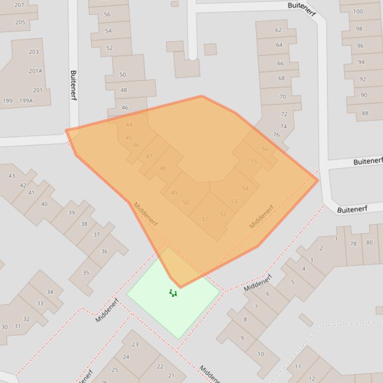Kaart van postcodegebied 4824HP.