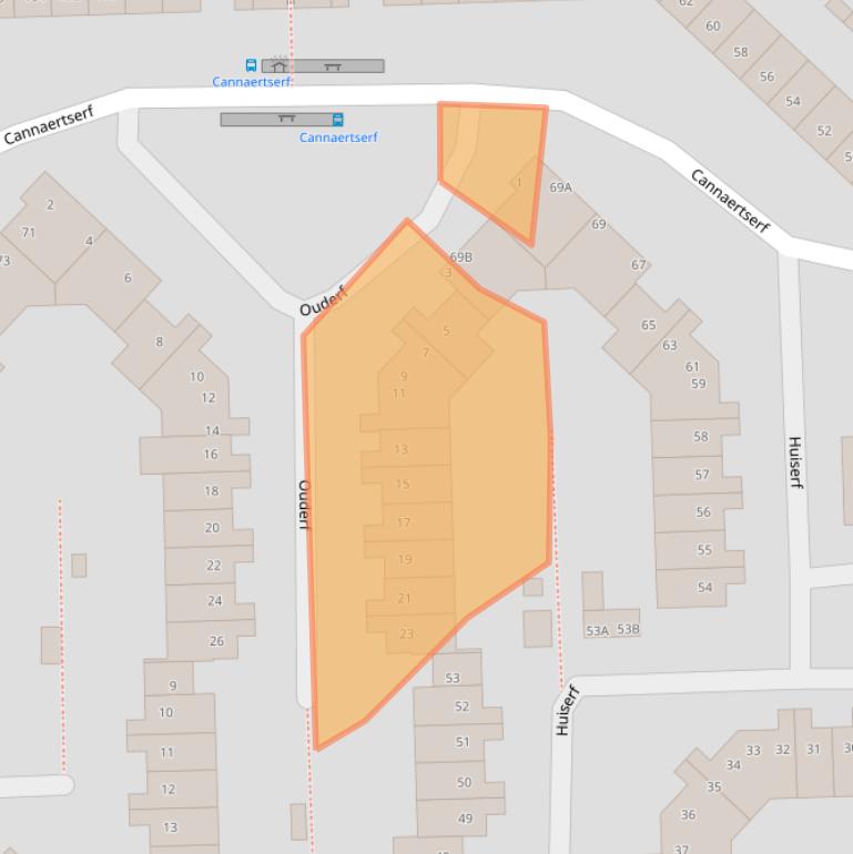 Kaart van postcodegebied 4824HV.