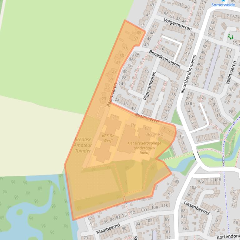 Kaart van postcodegebied 4824KA.