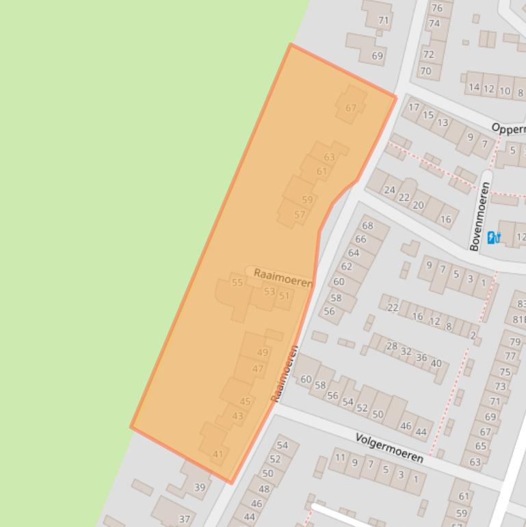 Kaart van postcodegebied 4824KB.