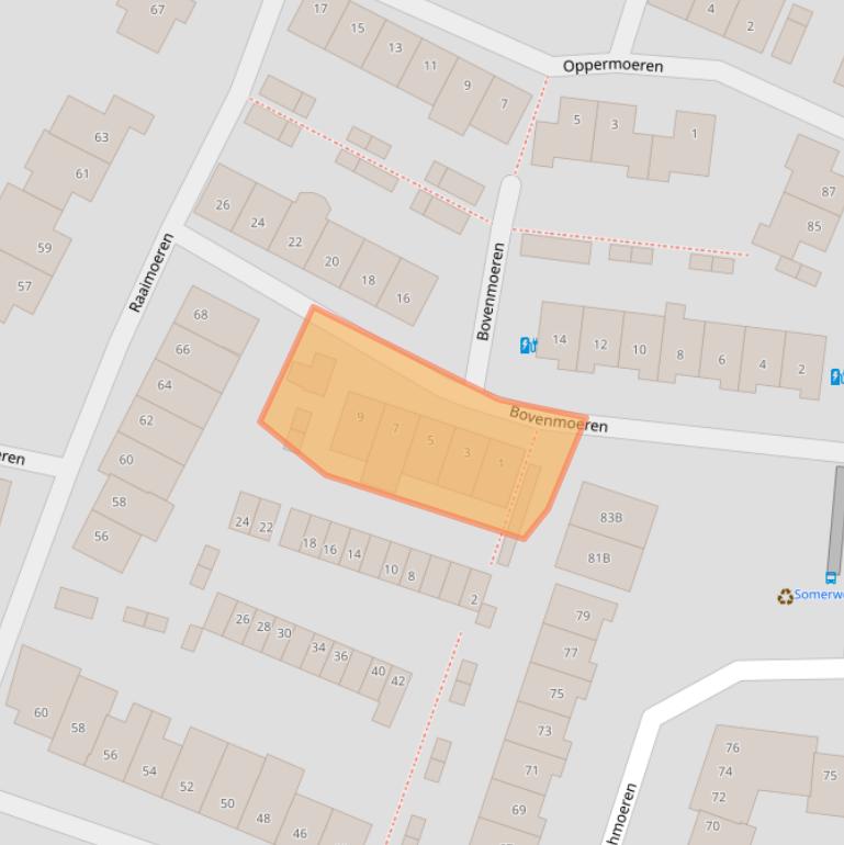 Kaart van postcodegebied 4824KJ.