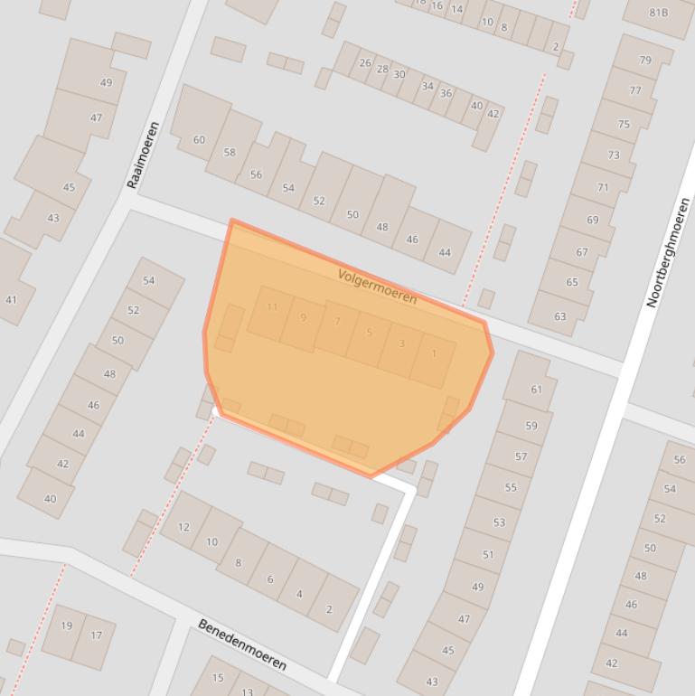 Kaart van postcodegebied 4824KL.