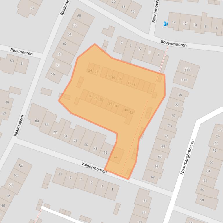 Kaart van postcodegebied 4824KM.