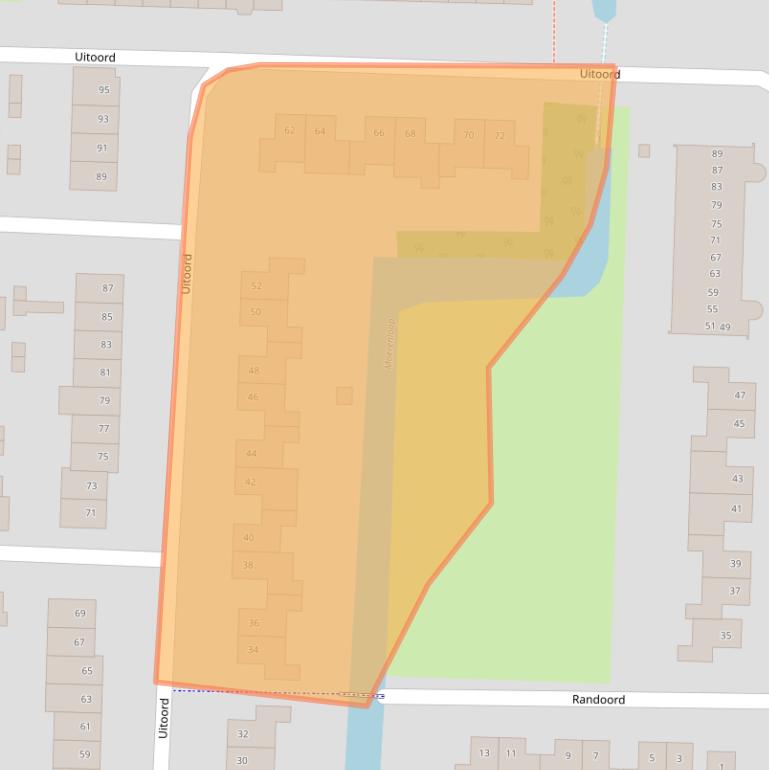 Kaart van postcodegebied 4824LE.