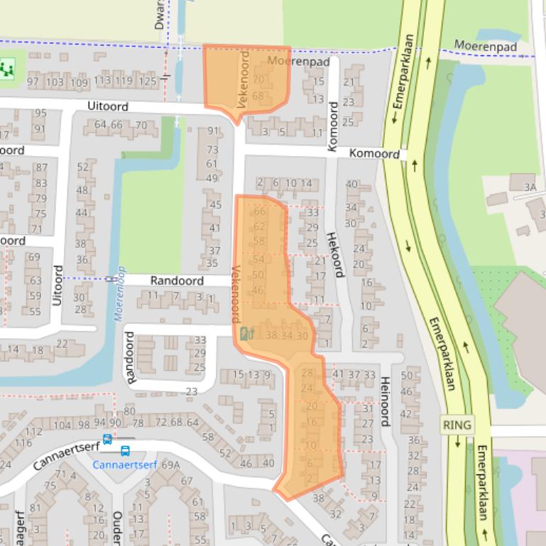 Kaart van postcodegebied 4824LM.