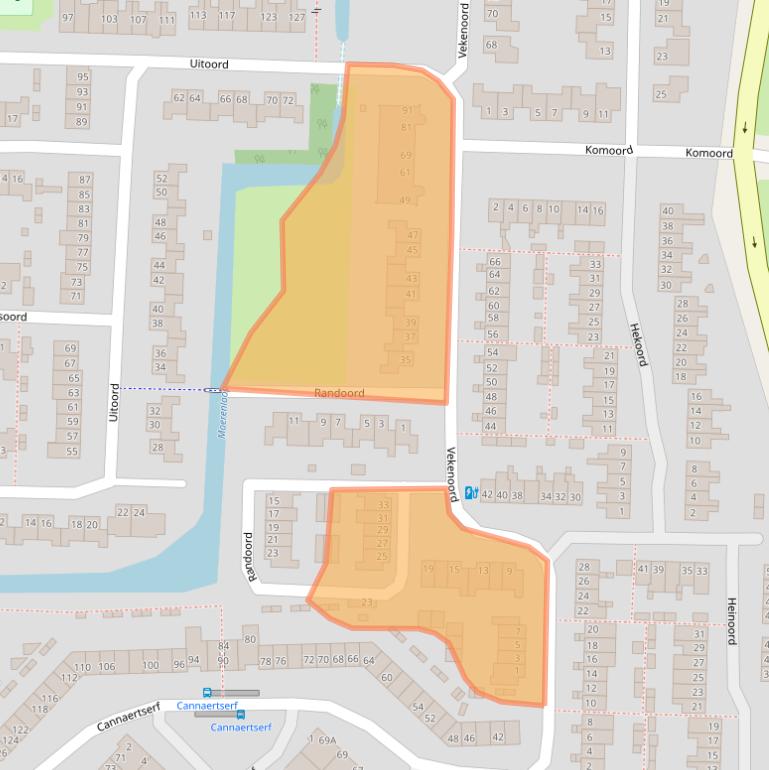 Kaart van postcodegebied 4824LN.