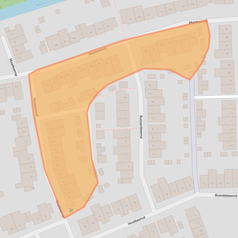 Kaart van postcodegebied 4824NJ.