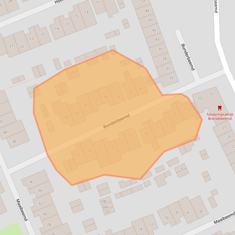 Kaart van postcodegebied 4824NN.