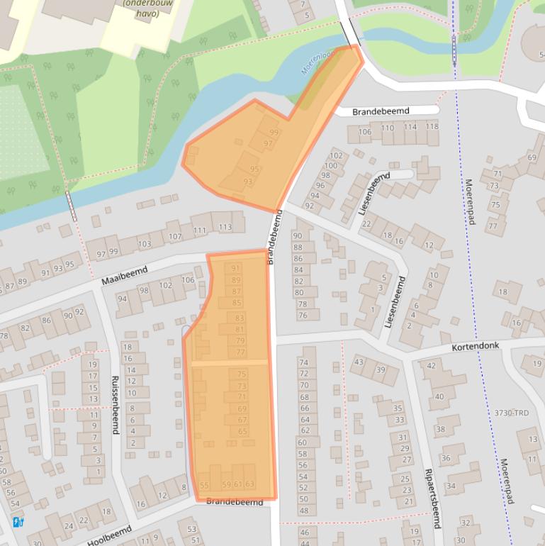 Kaart van postcodegebied 4824NV.