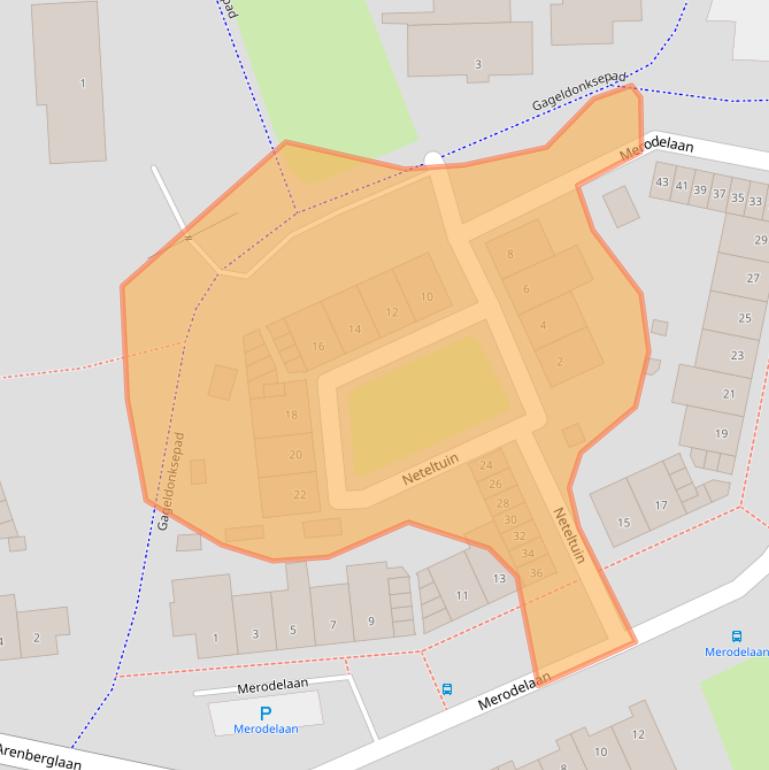 Kaart van postcodegebied 4824PG.