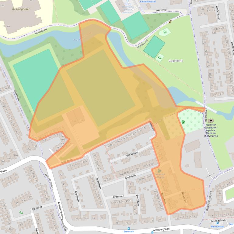 Kaart van postcodegebied 4824PN.