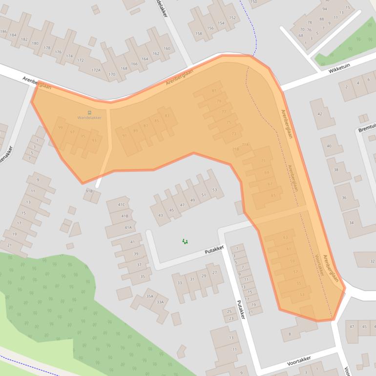 Kaart van postcodegebied 4824RH.