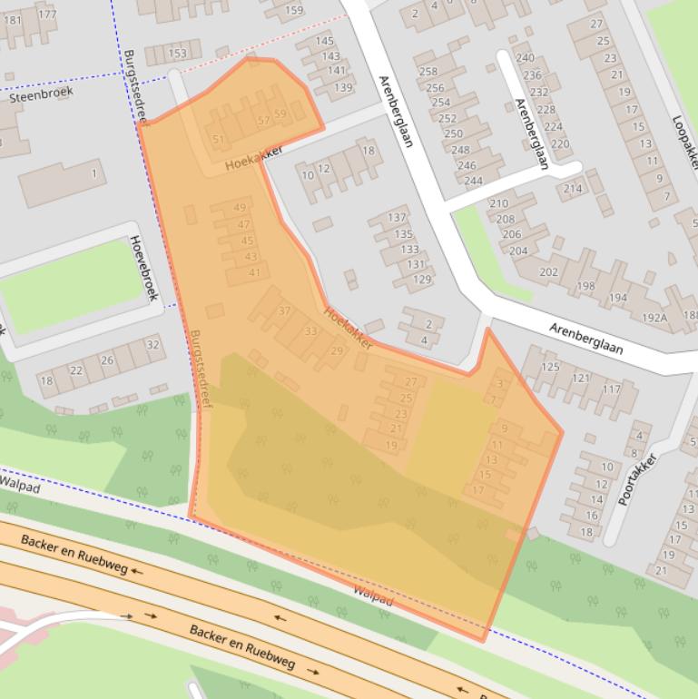 Kaart van postcodegebied 4824RT.