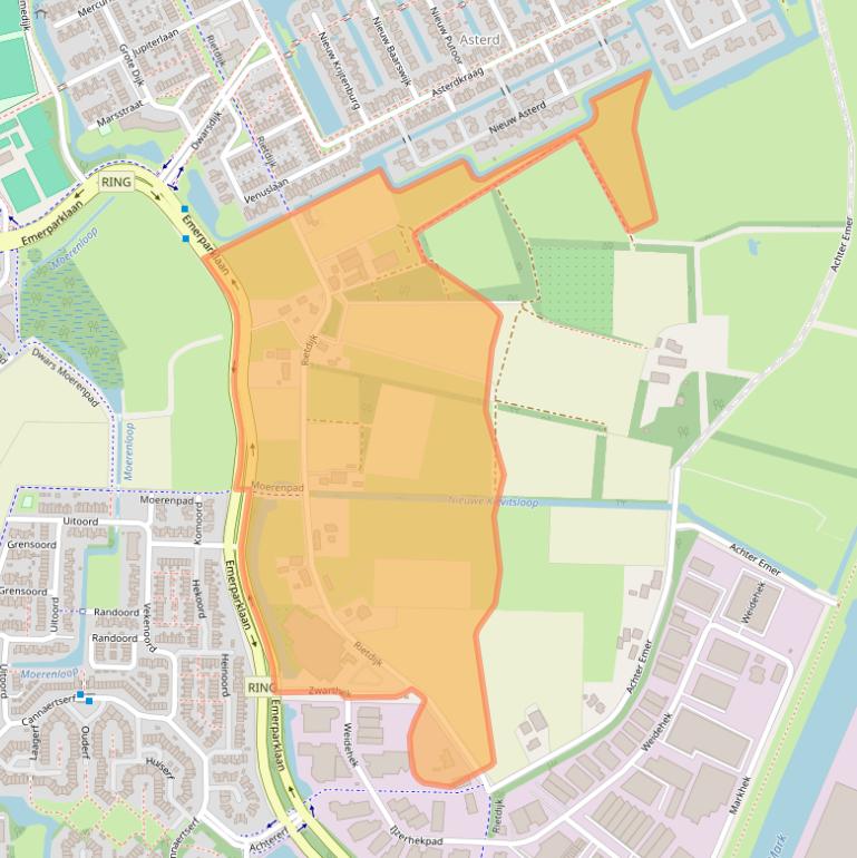 Kaart van postcodegebied 4824ZB.