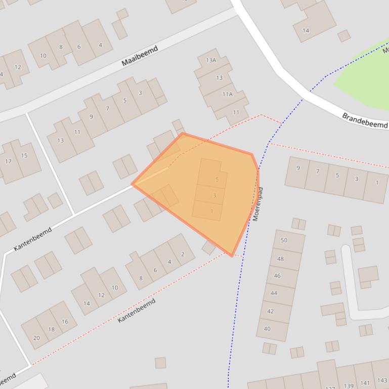 Kaart van postcodegebied 4824ZG.