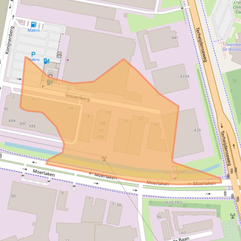 Kaart van postcodegebied 4825BH.