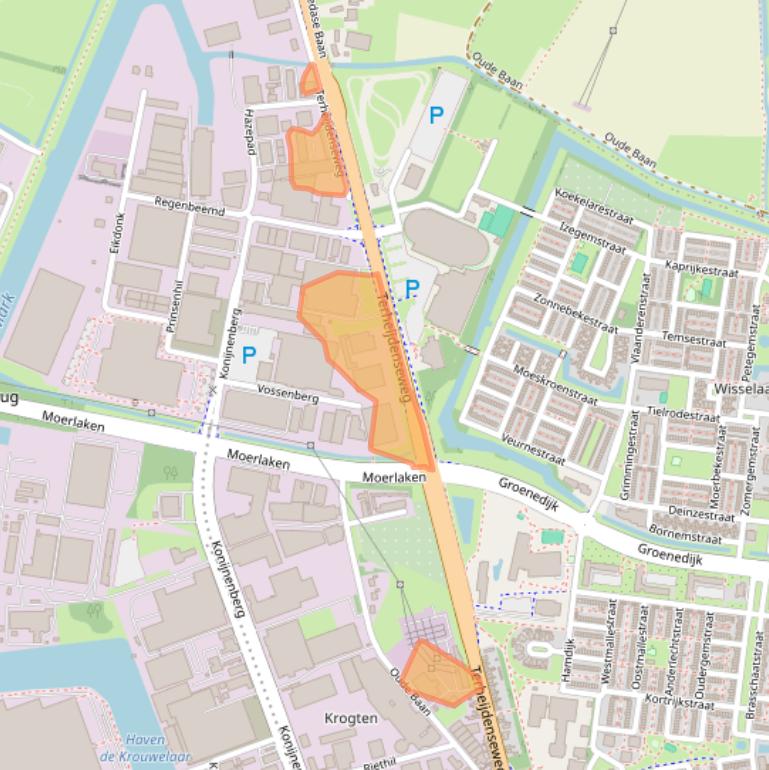 Kaart van postcodegebied 4825BK.