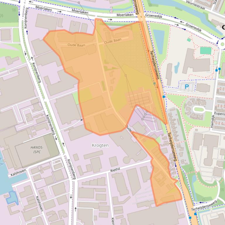 Kaart van postcodegebied 4825BL.