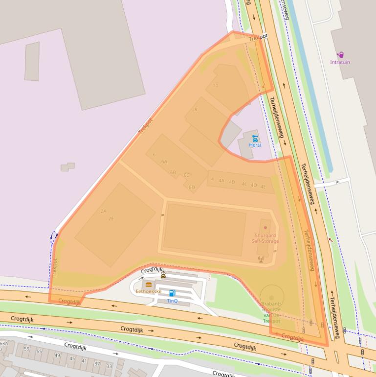 Kaart van postcodegebied 4825BN.