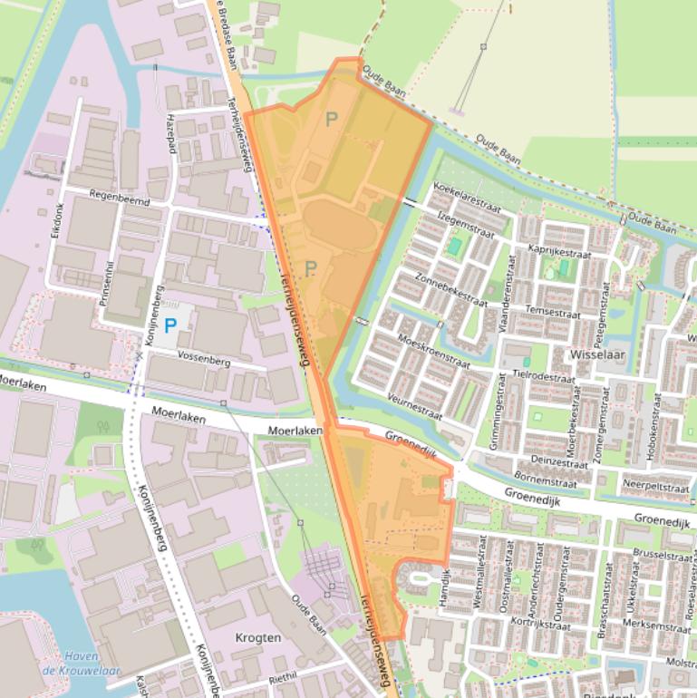 Kaart van postcodegebied 4826AB.