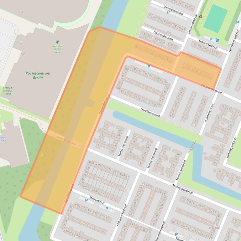 Kaart van postcodegebied 4826AV.