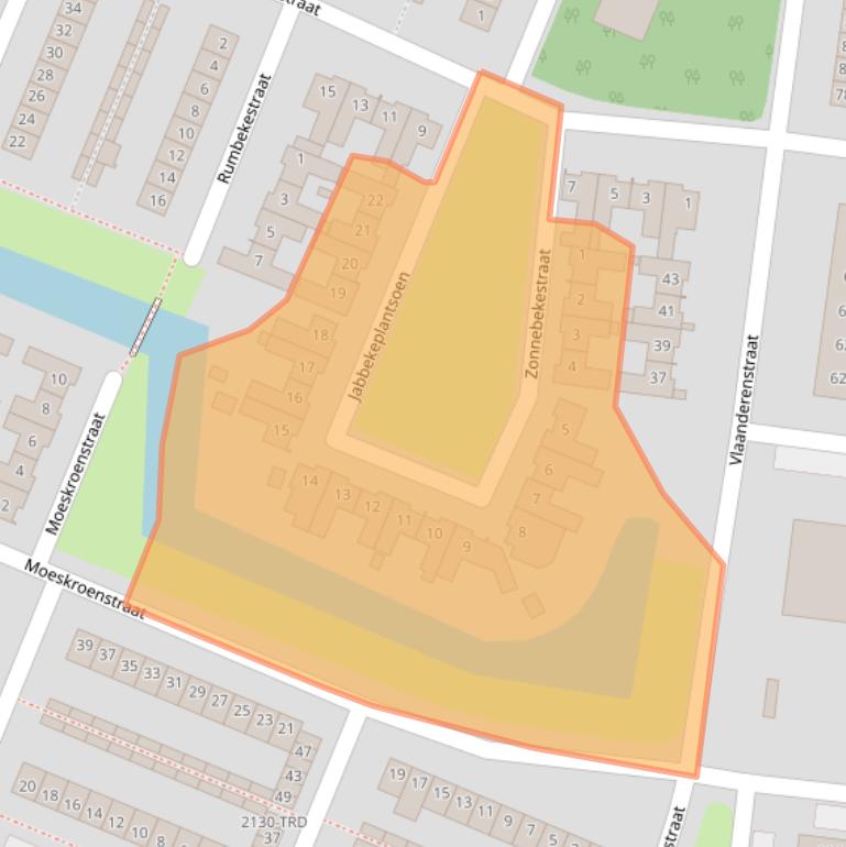 Kaart van postcodegebied 4826AZ.