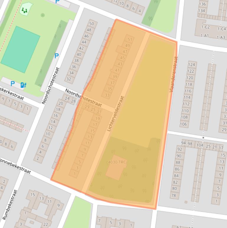 Kaart van postcodegebied 4826BA.