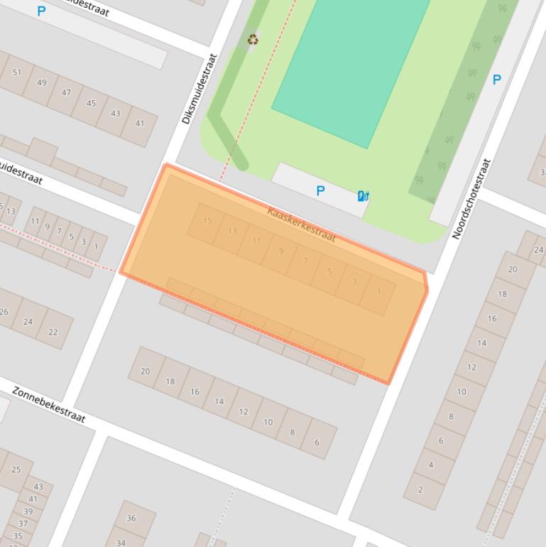 Kaart van postcodegebied 4826BC.