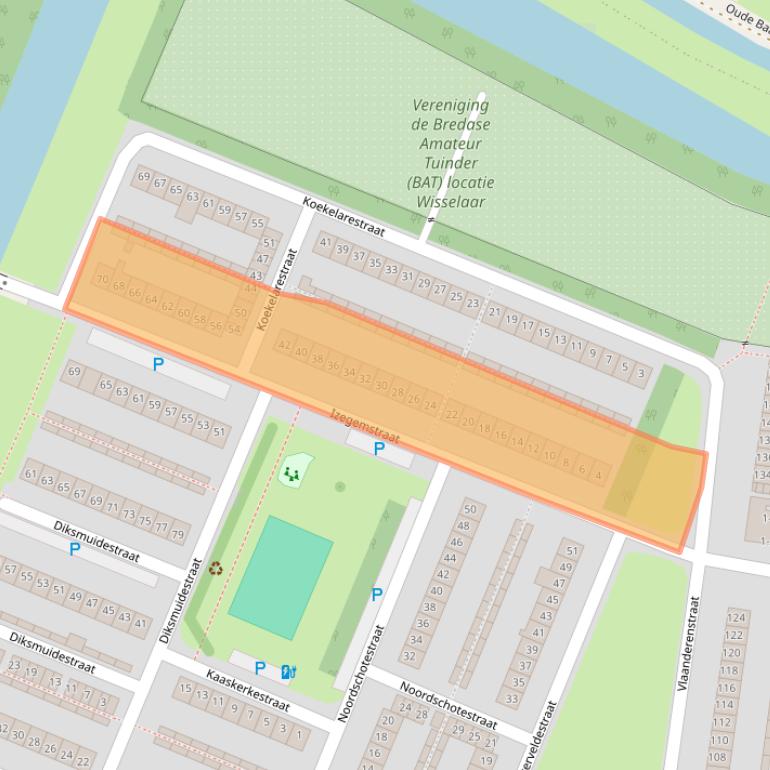 Kaart van postcodegebied 4826BG.