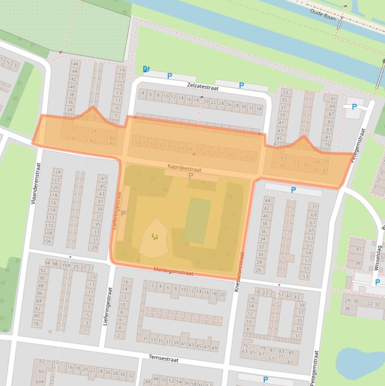 Kaart van postcodegebied 4826CC.
