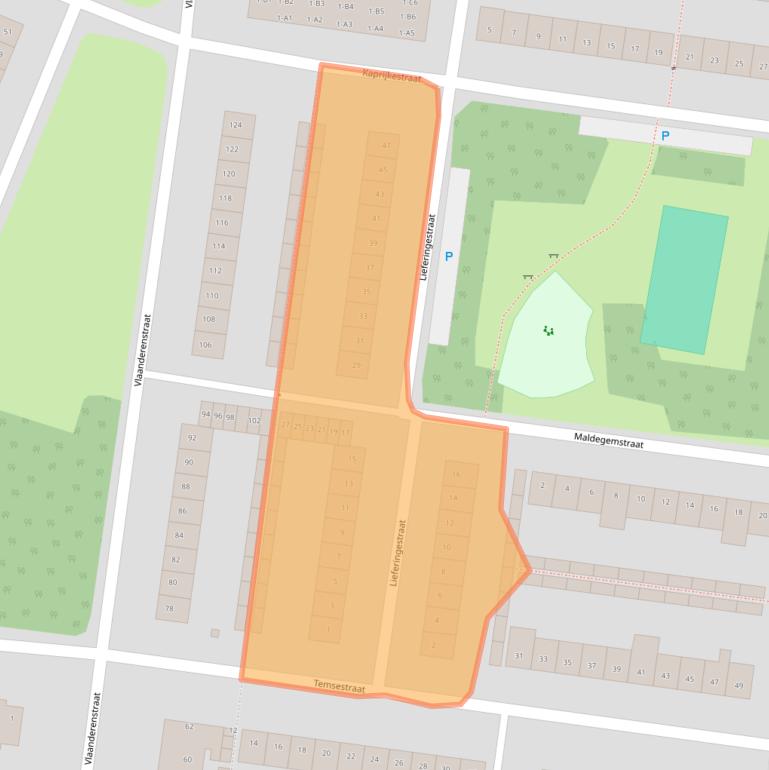 Kaart van postcodegebied 4826CD.