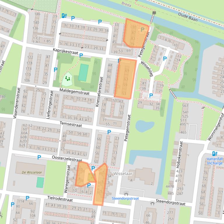 Kaart van postcodegebied 4826CL.