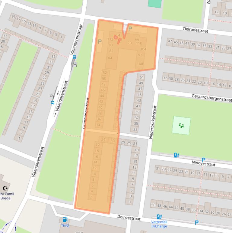 Kaart van postcodegebied 4826CP.