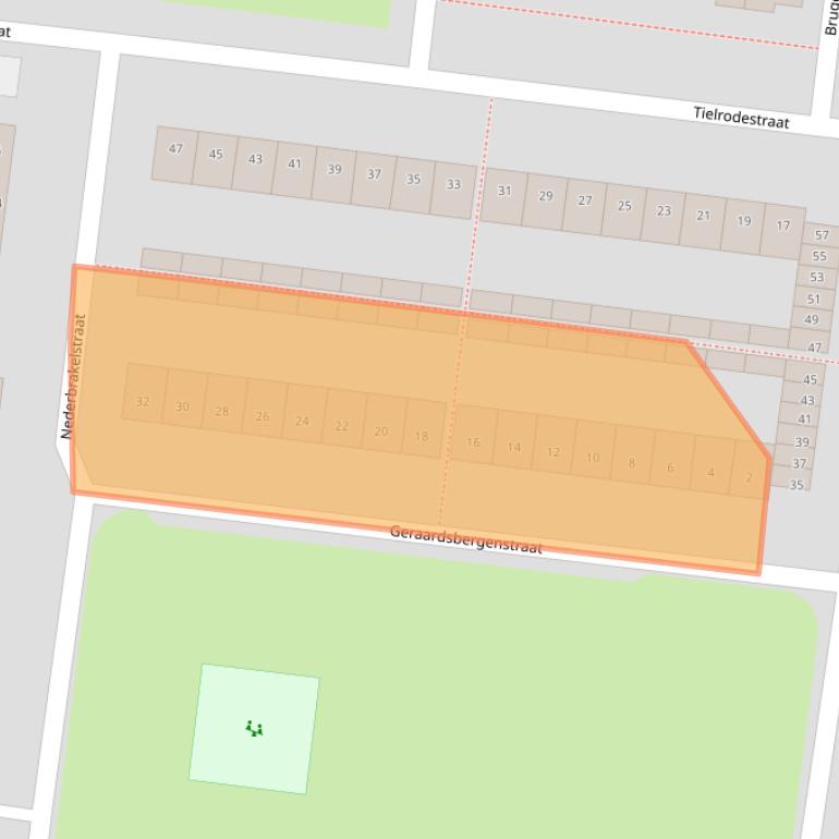 Kaart van postcodegebied 4826CS.