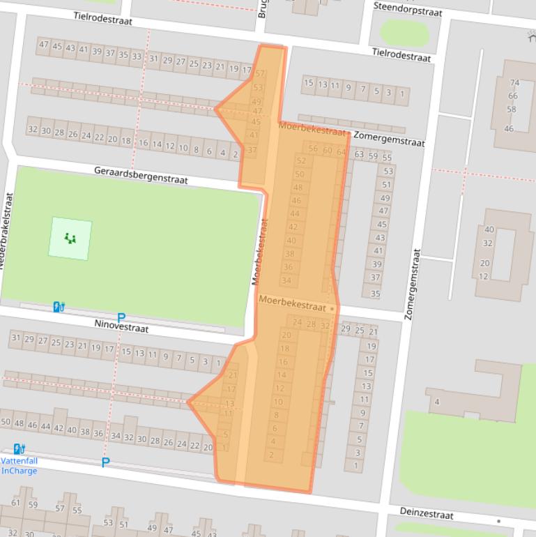 Kaart van postcodegebied 4826CV.