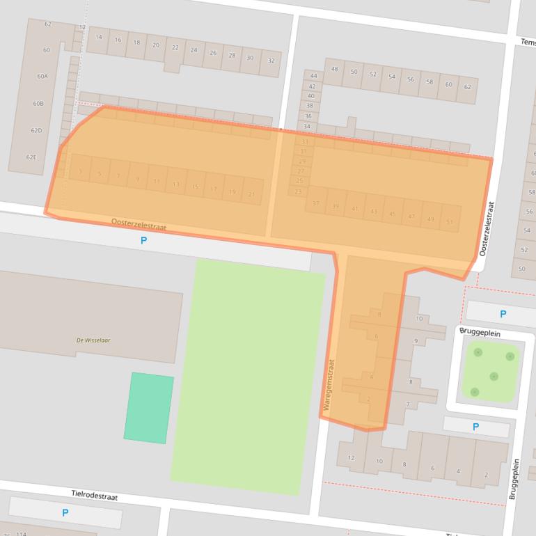 Kaart van postcodegebied 4826CZ.