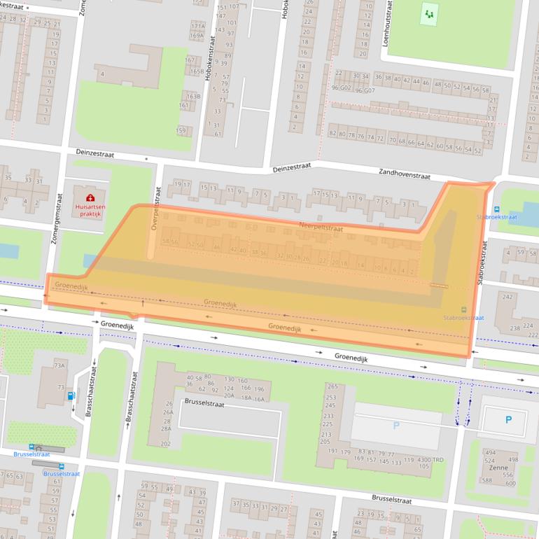 Kaart van postcodegebied 4826DB.