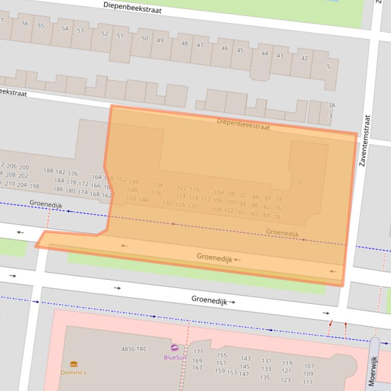 Kaart van postcodegebied 4826DD.