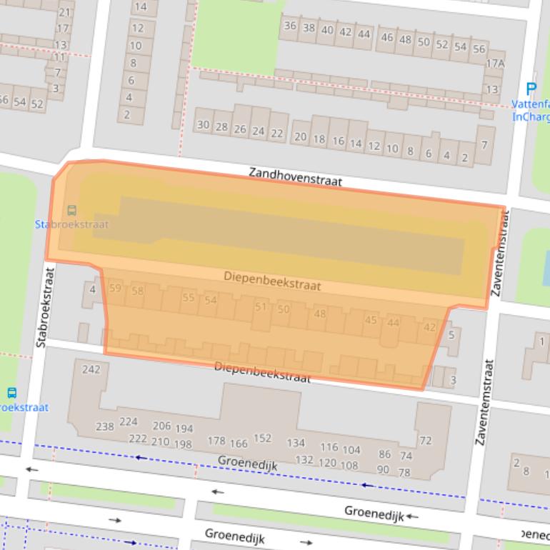 Kaart van postcodegebied 4826DJ.