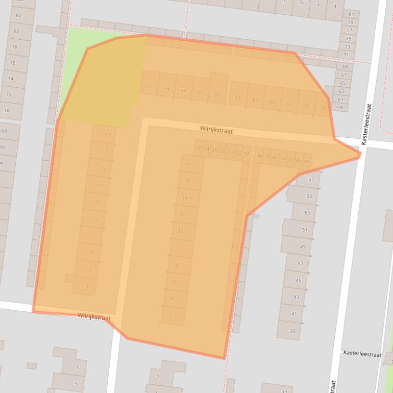 Kaart van postcodegebied 4826GB.