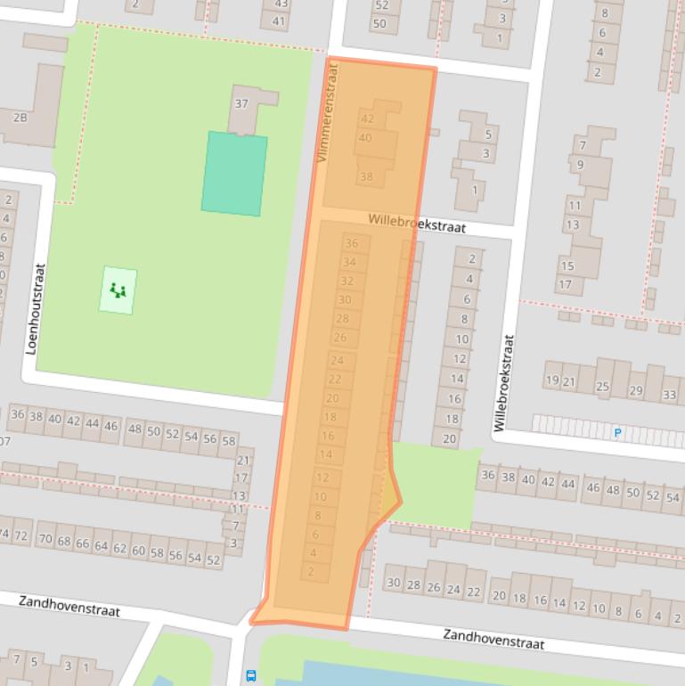 Kaart van postcodegebied 4826GD.