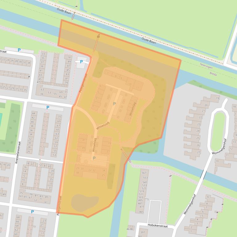 Kaart van postcodegebied 4826GX.
