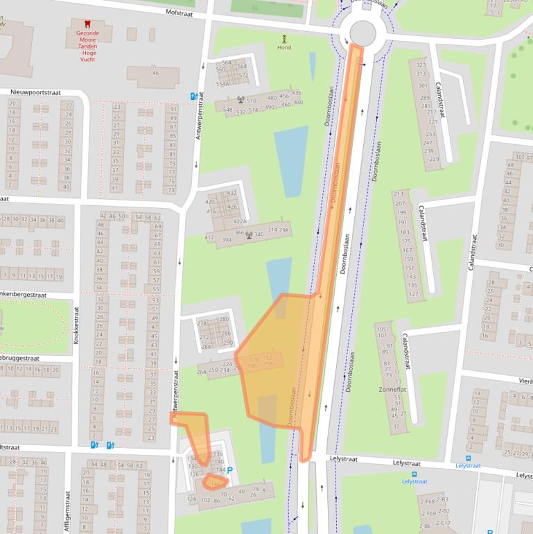 Kaart van postcodegebied 4826HE.