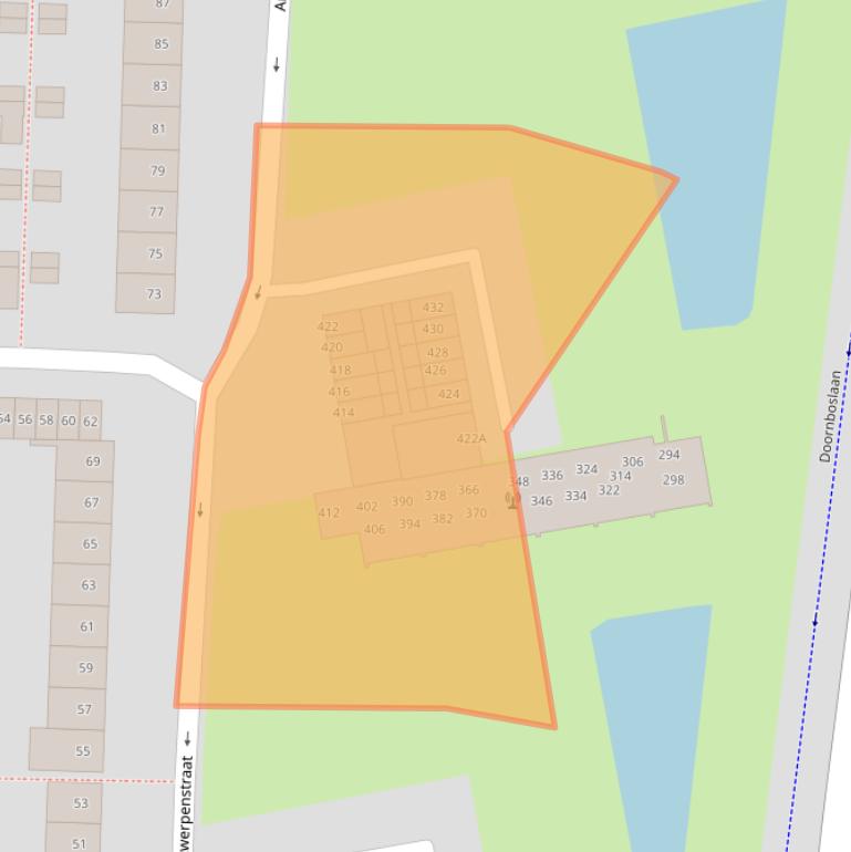 Kaart van postcodegebied 4826HJ.