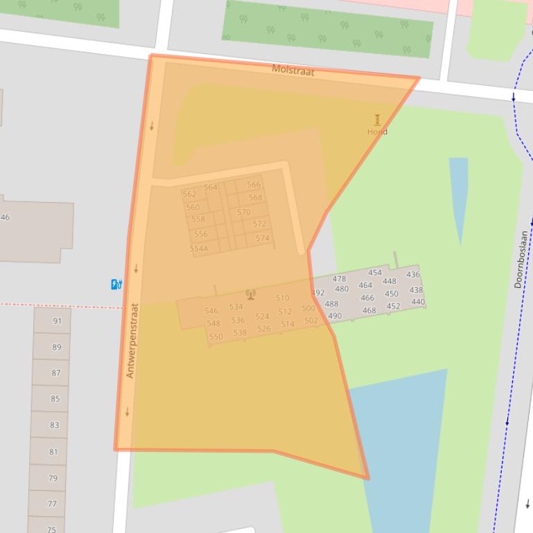 Kaart van postcodegebied 4826HL.