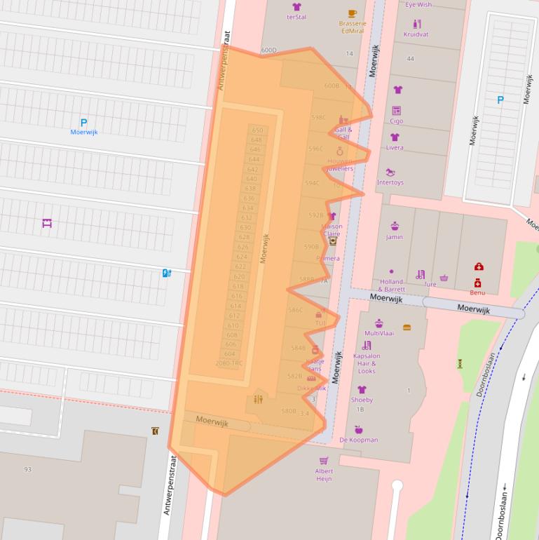 Kaart van postcodegebied 4826HM.