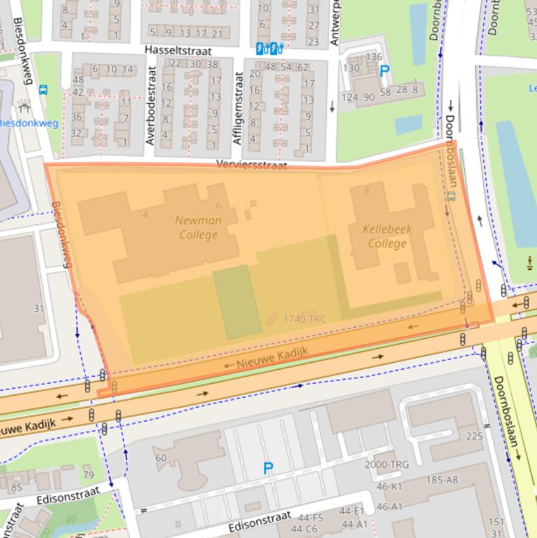 Kaart van postcodegebied 4826HT.
